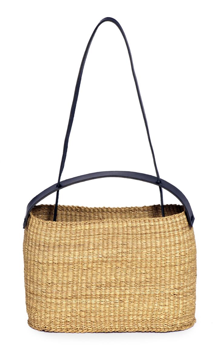 Ins Bressand Dual-handle Straw Shoulder Bag