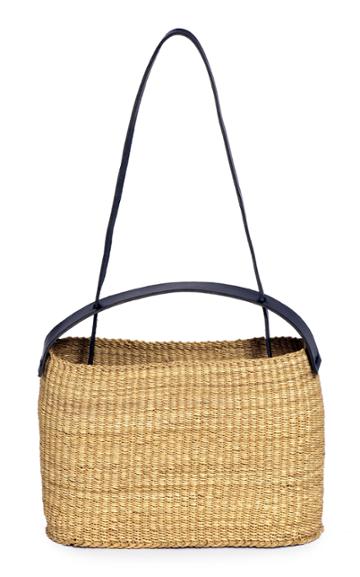 Ins Bressand Dual-handle Straw Shoulder Bag