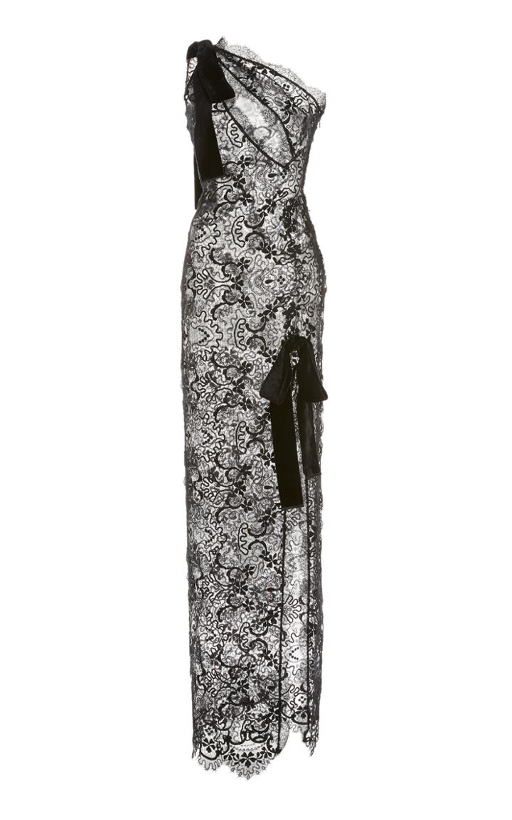 Moda Operandi Tom Ford One-shoulder Silk-blend Lace Dress