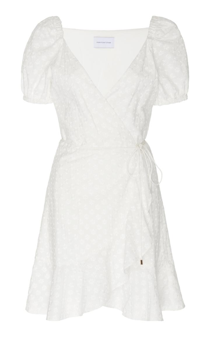 Significant Other Symphony Cotton Wrap Mini Dress