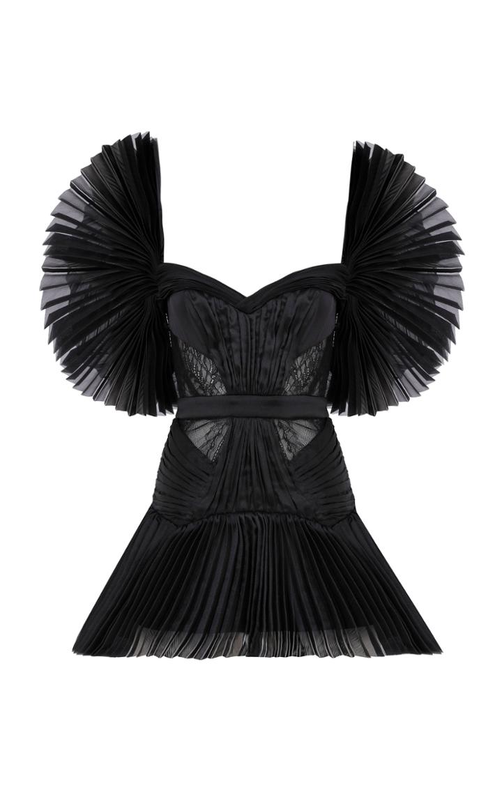 Moda Operandi Raisa Vanessa Pleated Organza Mini Dress