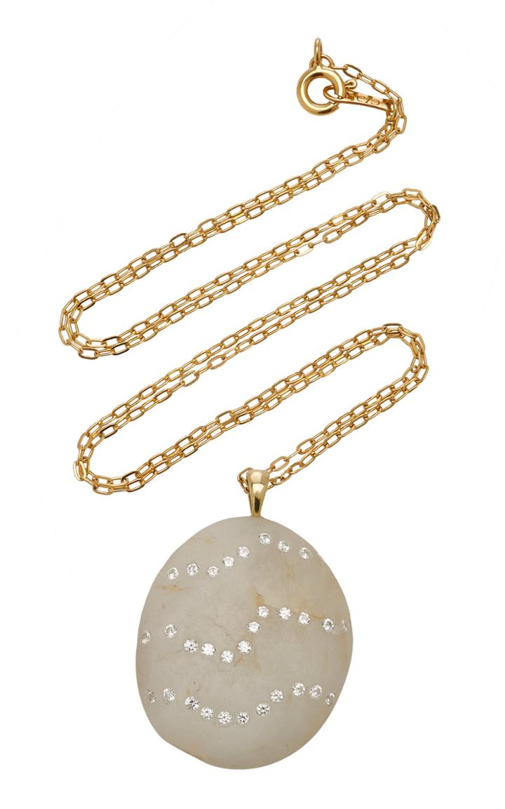 Cvc Stones Rococo 18k Gold, Diamond And Stone Necklace