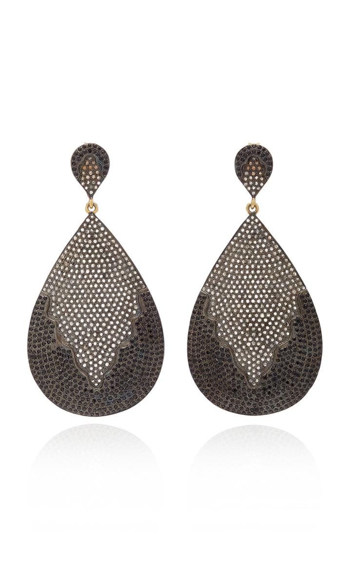 Sanjay Kasliwal One-of-a-kind Diamonds And Spinel Teardrop Earrings