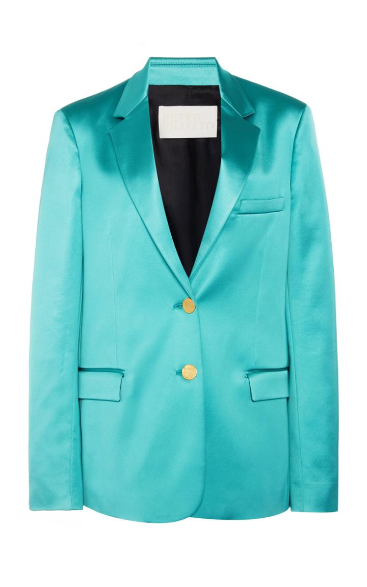 Moda Operandi Peter Pilotto Oversized Satin Blazer Size: S