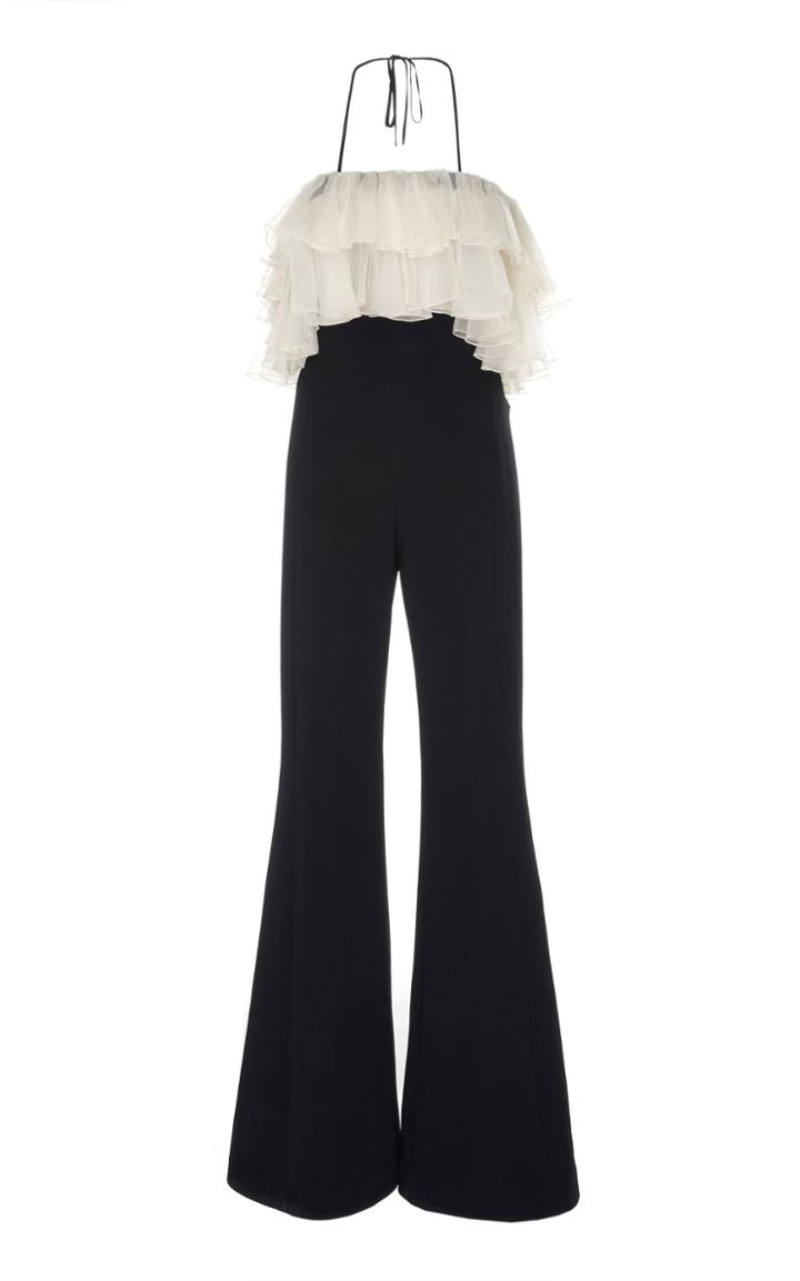 Alexis Kaiya Tiered Paneled Cady Jumpsuit Size: Xs