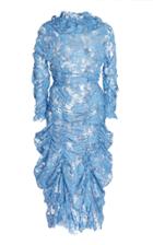 Moda Operandi Yuhan Wang Liselotte Ruched Floral Lace Midi Dress