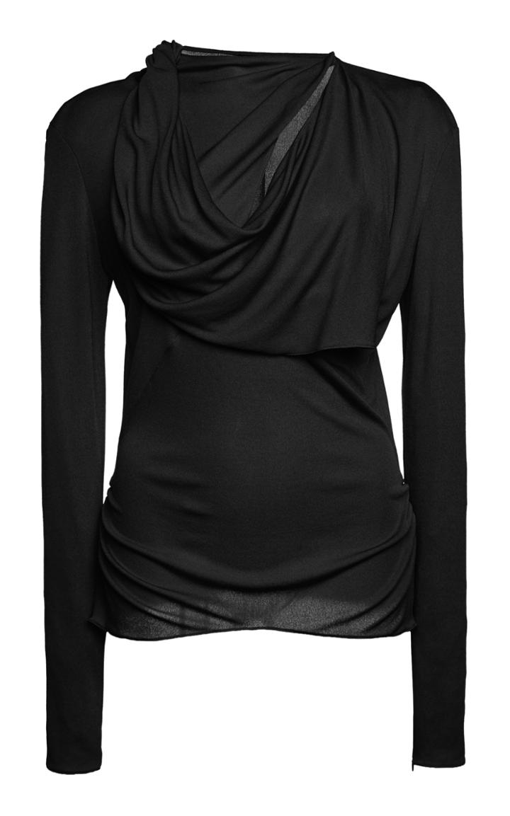 Moda Operandi Tom Ford Draped Keyhole Jersey Top