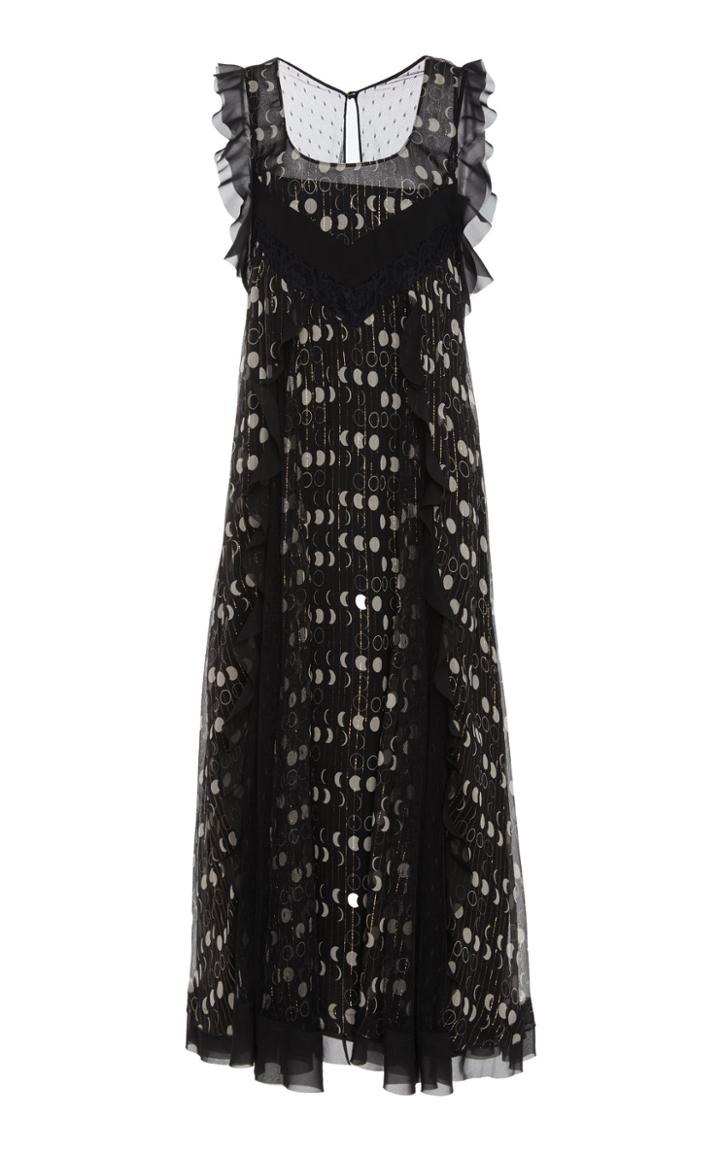 Red Valentino Moon Phases Print Dress