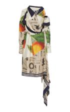 Moda Operandi Monse Asymmetric Printed Double-layer Silk Dress Size: 0