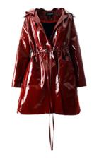 Anouki Patent Leather Imitation Waterproof Loose-fit Coat