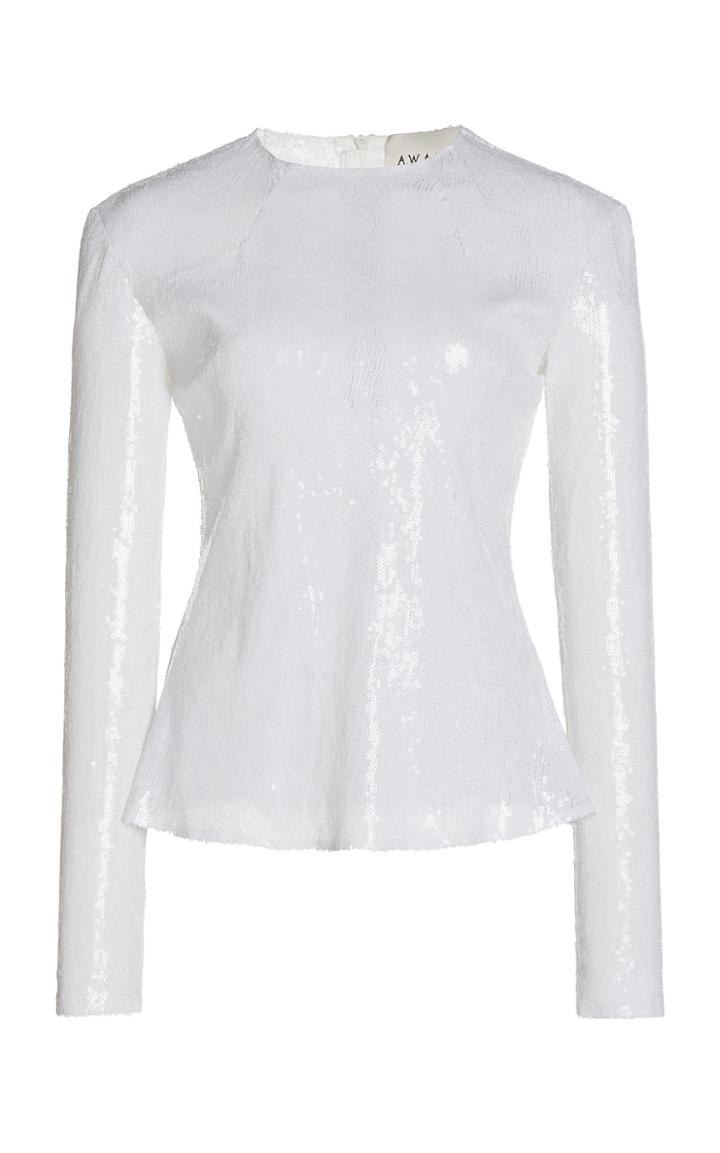 Moda Operandi A.w.a.k.e. Mode Pailette-embellished Long-sleeve Top
