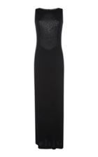 Alberta Ferretti Crepe Open-back Column Dress
