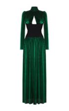Rasario High Neck Long Sleeve Gown