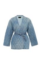 Nili Lotan Rivington Quilted Wrap Jacket With Self Tie