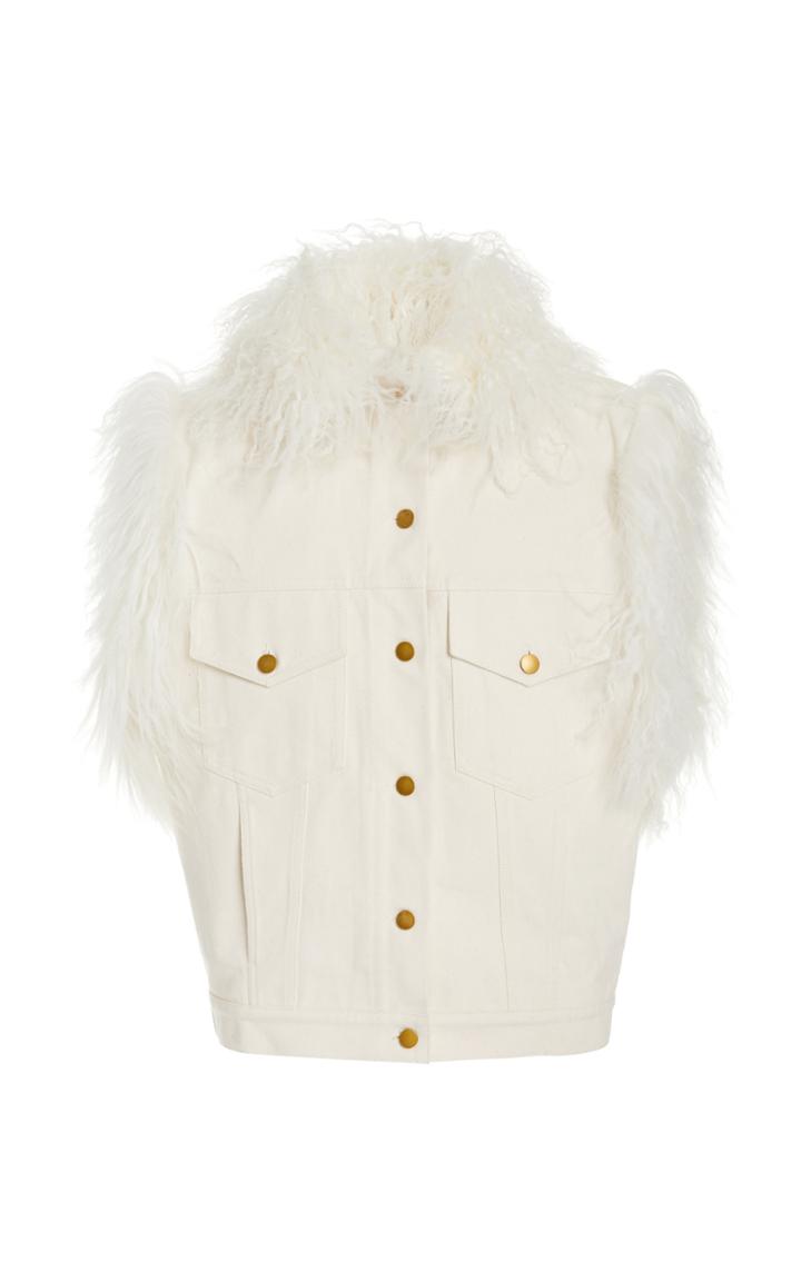 Moda Operandi Michael Kors Collection Shearling-lined Denim Vest