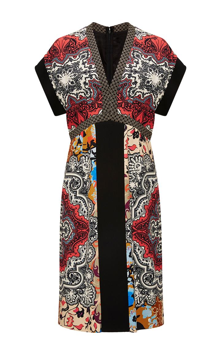 Etro Paisley Floral Cap Sleeve Dress