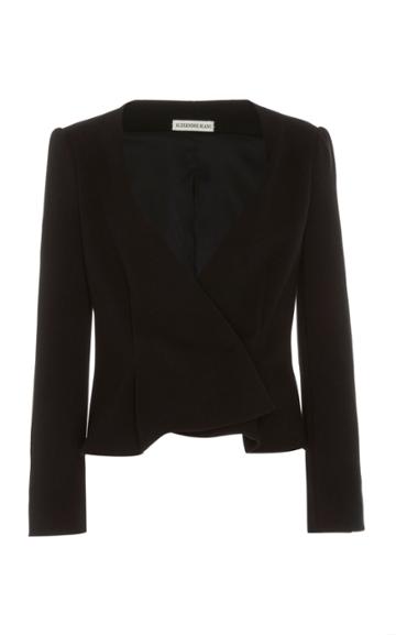 Alexandre Blanc Peplum Crepe Blazer