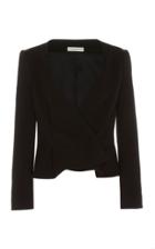 Alexandre Blanc Peplum Crepe Blazer
