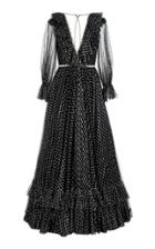 Moda Operandi Jenny Packham Lotte Crystal-embellished Ruffled Checked Chiffon Gown