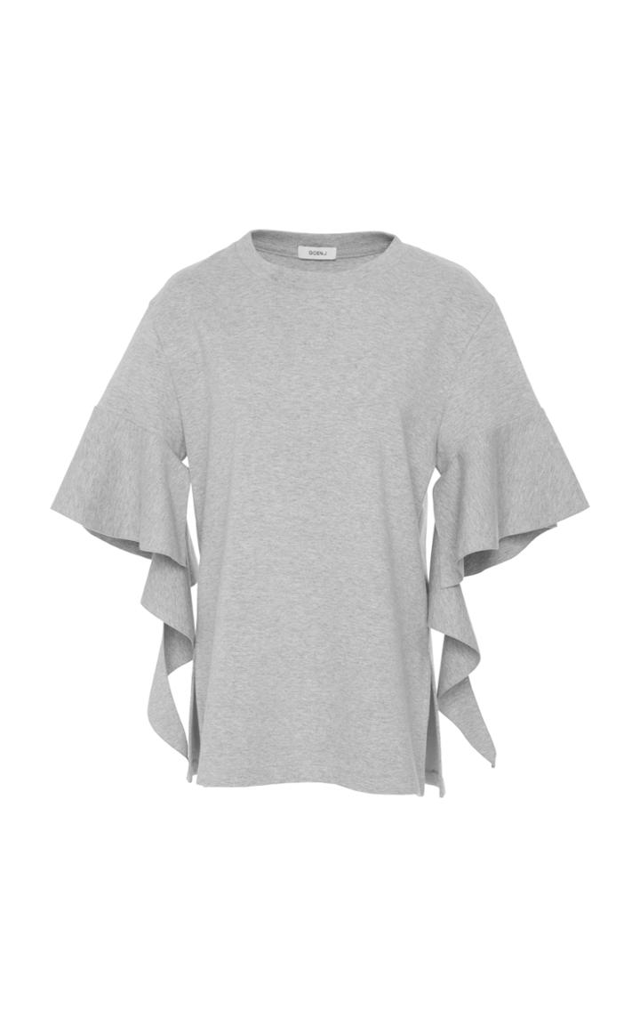 Goen.j Cascading Short Sleeved Jersery Top