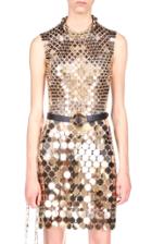 Moda Operandi Paco Rabanne Paillette-embellished Chainmail Short Sleeve Mini Dress