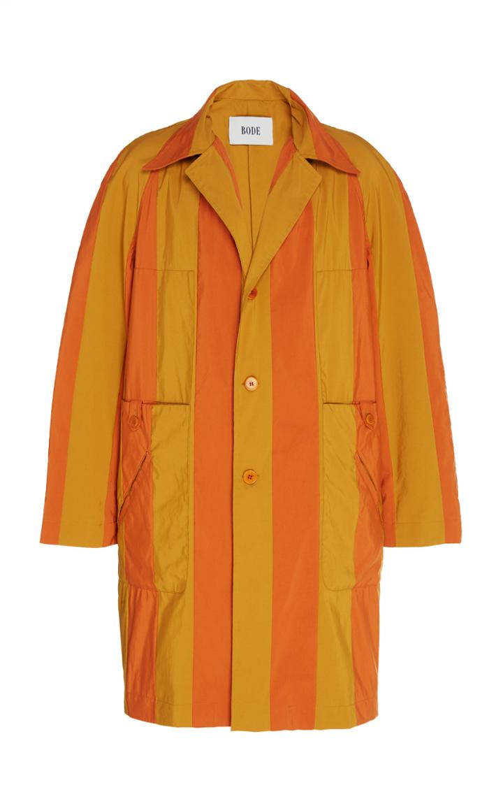 Bode Duo-striped Nylon Trenchcoat