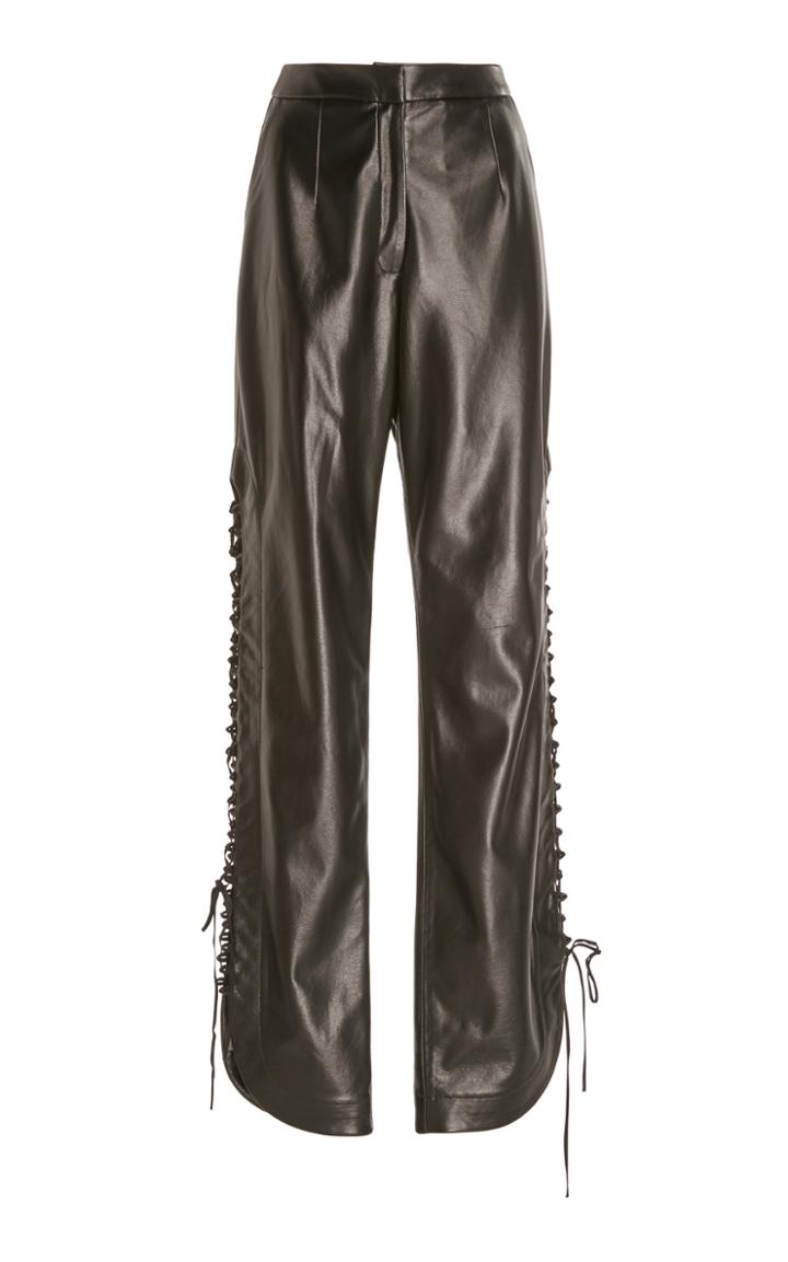 Matriel Lace Up Leather Pants