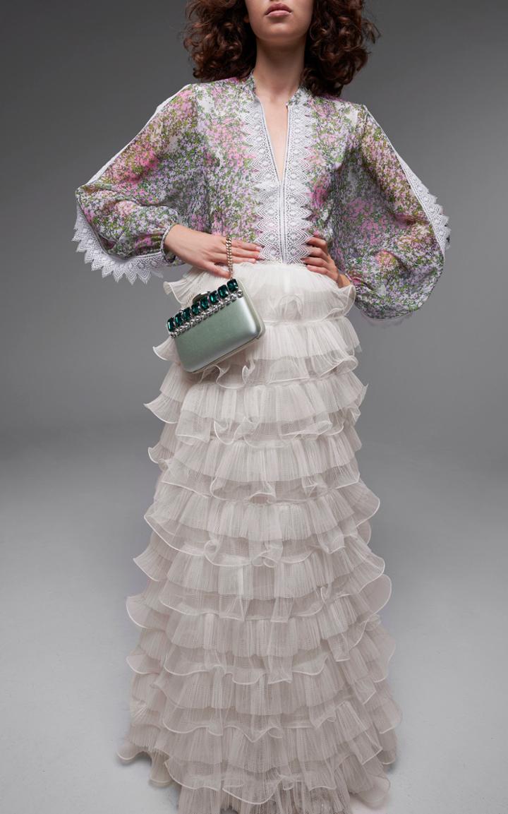 Moda Operandi Giambattista Valli Tiered Tulle Flounce Maxi Skirt
