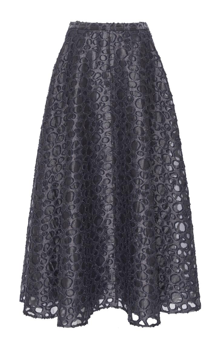 Co A-line Peplum Jacquard Skirt