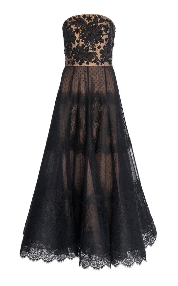 Moda Operandi Andrew Gn Double-layered Chantilly Lace Dress Size: 34