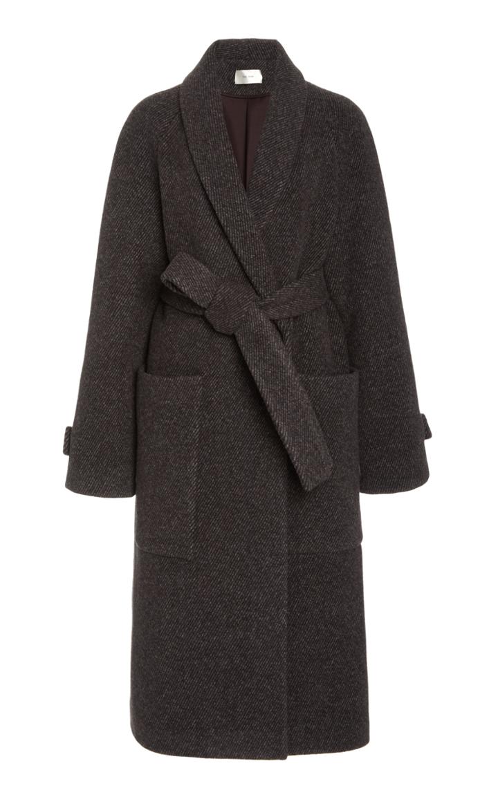 Moda Operandi The Row Fiera Belted Textured Cashmere Coat