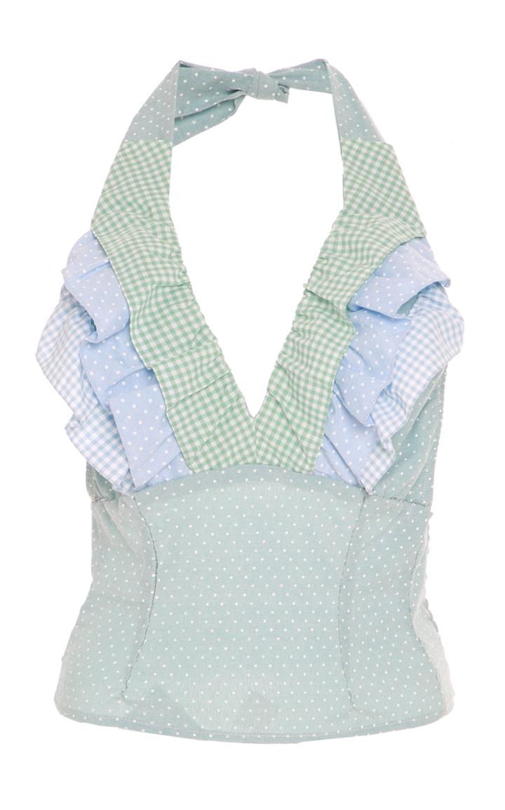 Luisa Beccaria Printed Halter Top