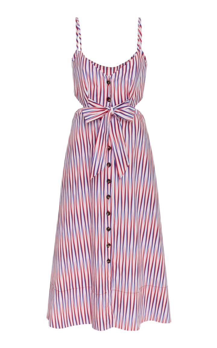 Saloni Lea Cotton Cutout Midi Dress