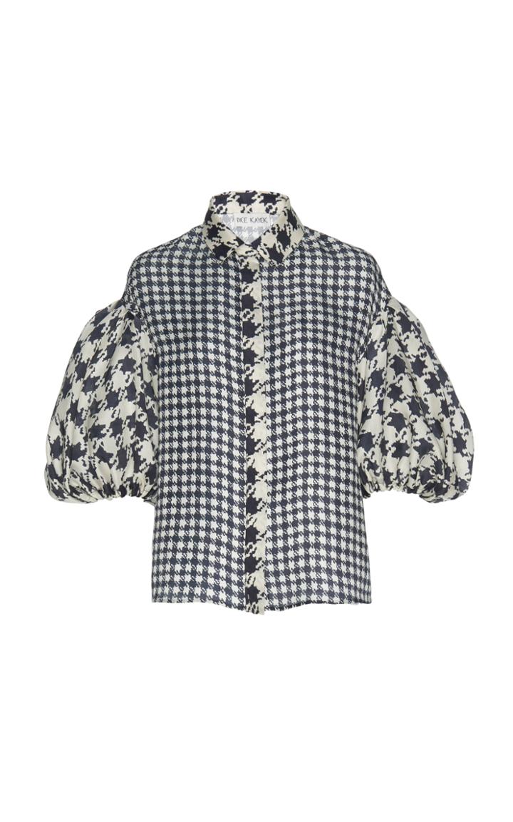 Dice Kayek Balloon Sleeve Printed Blouse