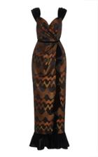 Moda Operandi Markarian Velvet-trimmed Brocade Gown