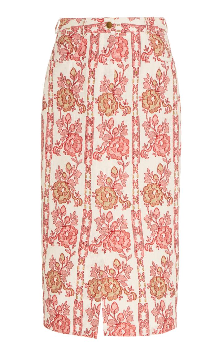 Moda Operandi Markarian Benvolio Lace Denim Skirt Size: 0