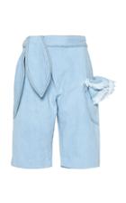 By Efrain Mogollon Petal Denim Bermuda Shorts