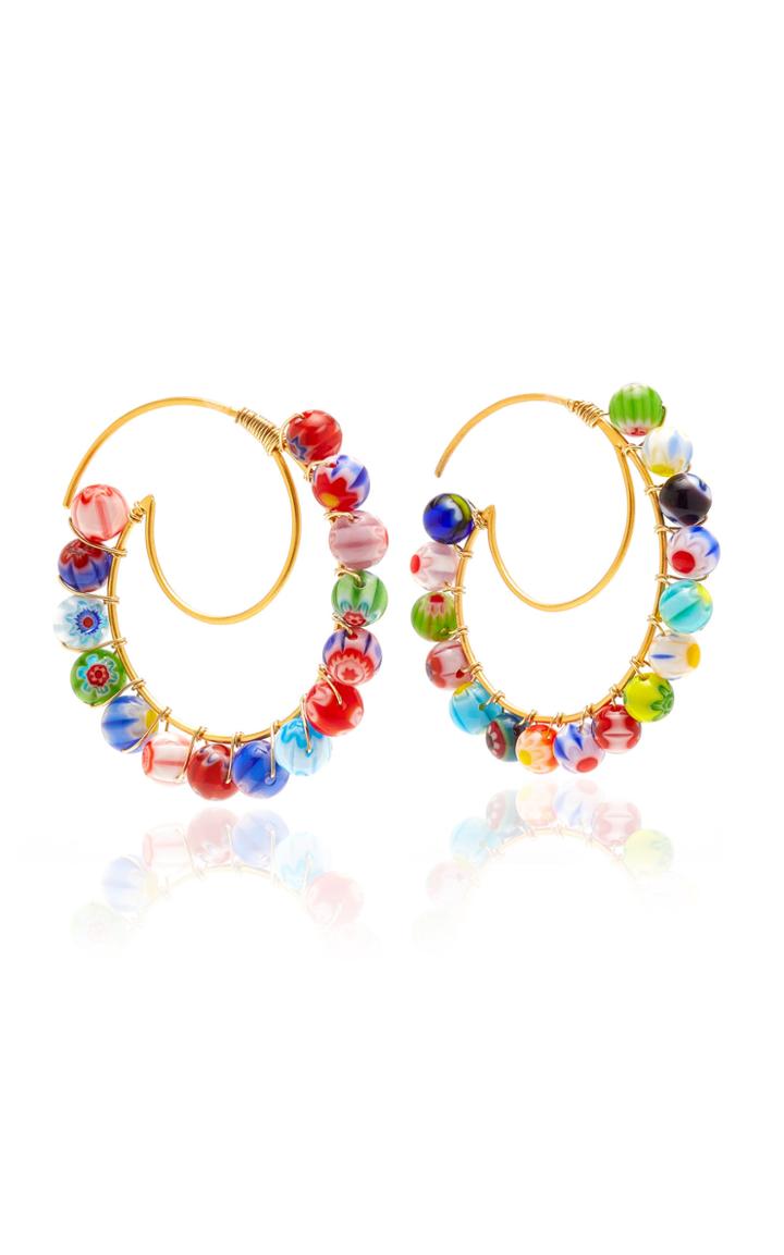 Beck Jewels Lune Hoops - Millefiori