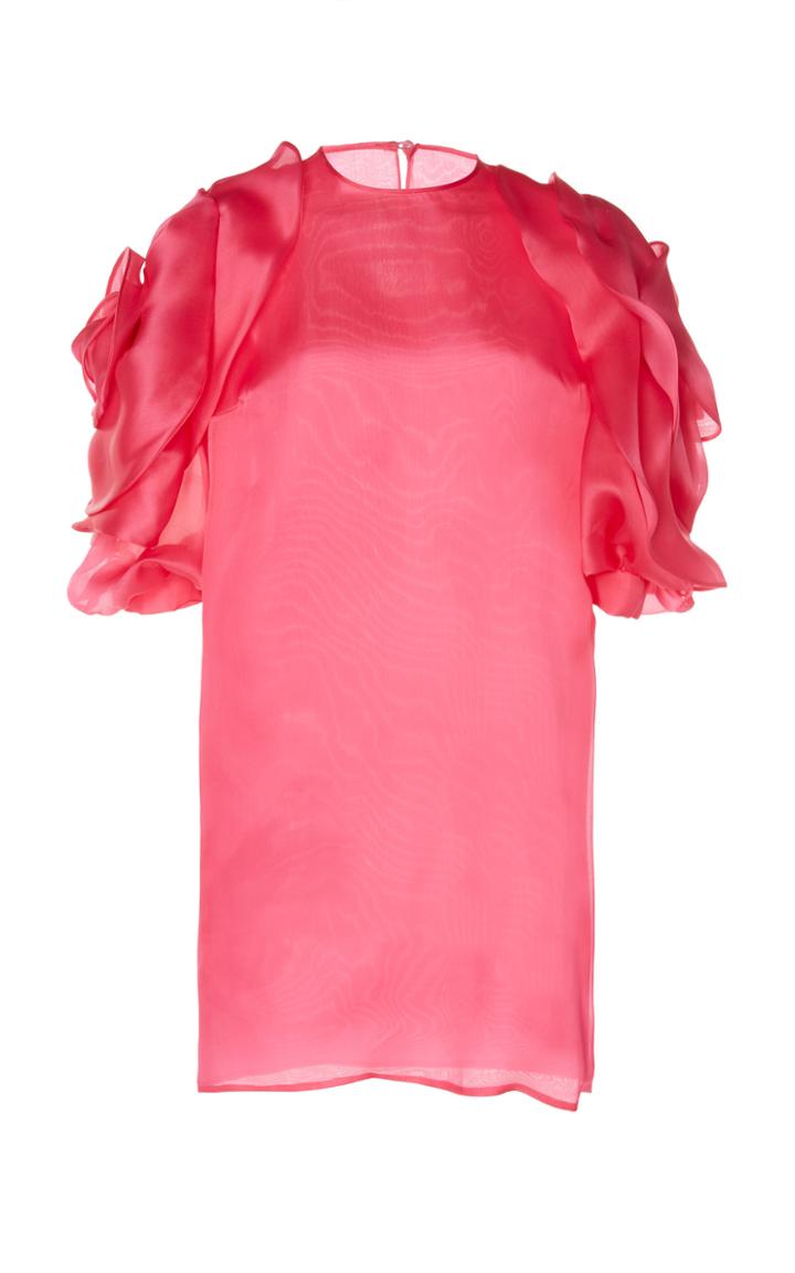 Costarellos Silk Organza Sheath Dress