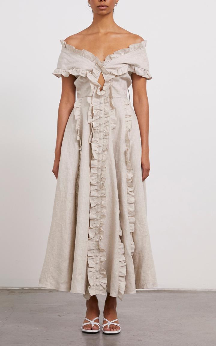 Moda Operandi Joslin Tamara Linen Midi Dress
