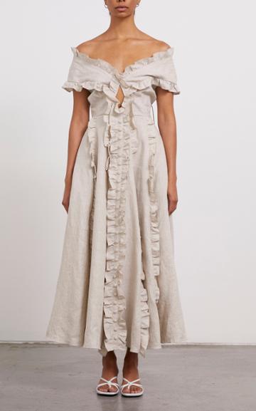 Moda Operandi Joslin Tamara Linen Midi Dress