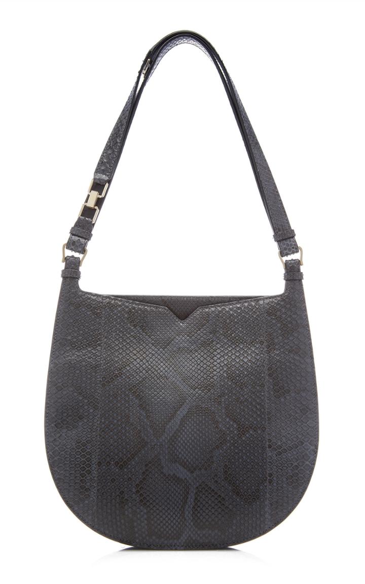 Valextra Weekend Medium Python Hobo Bag