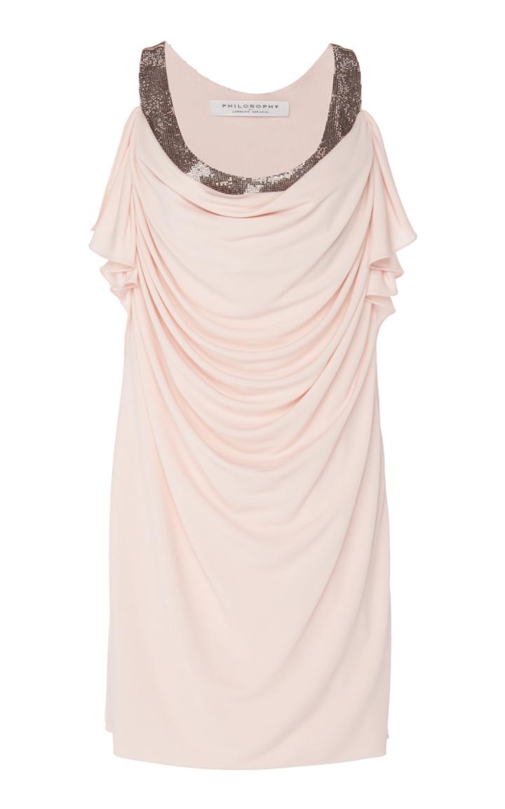 Philosophy Di Lorenzo Serafini Embellished Draped Crepe Mini Dress