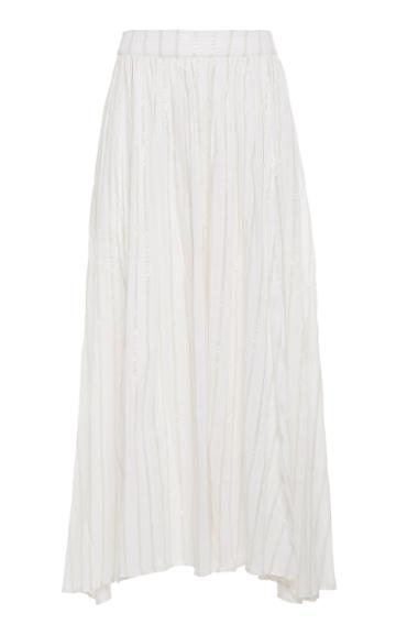Bird & Knoll Amelie Striped Cotton-blend Skirt