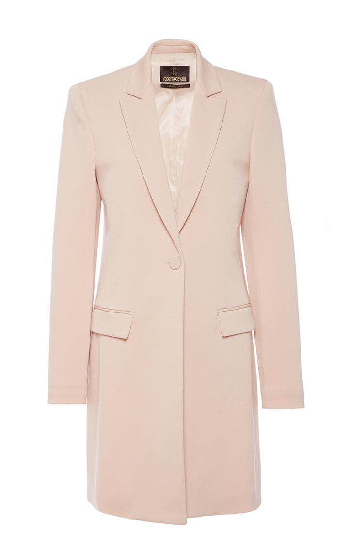 Roberto Cavalli Powder Tricotine Stretch Coat