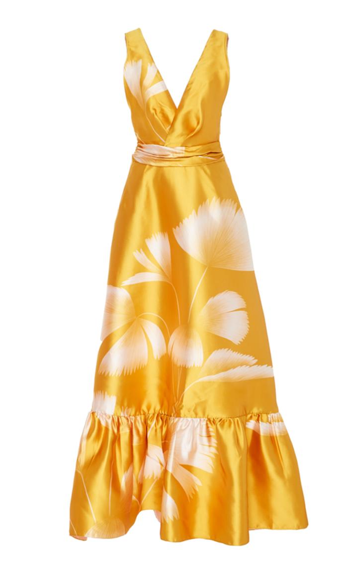Johanna Ortiz Rueda De Cumbia Satin Dress