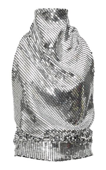 The Attico Sequin-embellished Halter Neck Top
