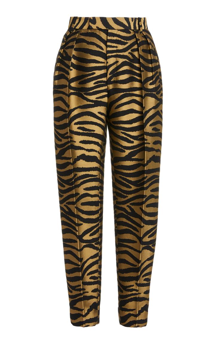 Moda Operandi Khaite Magdeline High-rise Printed Cady Pants