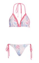 Loveshackfancy Harbor Ruffled Floral-print Bikini Set