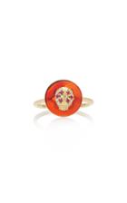Noush Jewelry Coexist Lady Bug On Carnelian Ring